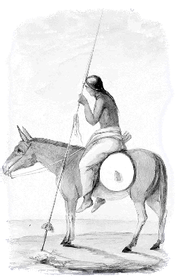 Kiowa Indian on mule-lt.Abert del1846